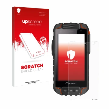 Front side of a product packaging with the brand logo upscreen. Next to it is the device i.safe MOBILE IS530.1 shown with the 