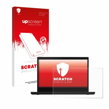 Front side of a product packaging with the brand logo upscreen. Next to it is the device Lenovo ThinkPad L14 shown with the co