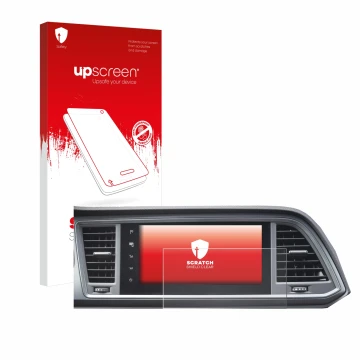 Front side of a product packaging with the brand logo upscreen. Next to it is the device Seat Cupra Ateca Facelift 2021 MiB 3 