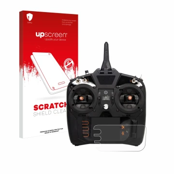 Front side of a product packaging with the brand logo upscreen. Next to it is the device Spektrum NX8 shown with the correspon