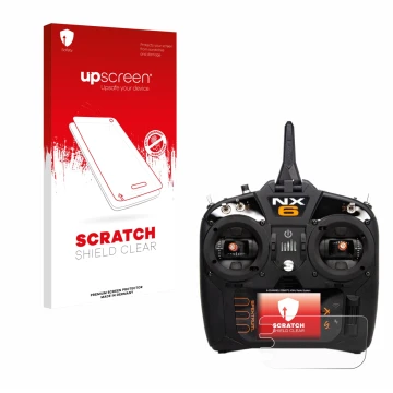 Front side of a product packaging with the brand logo upscreen. Next to it is the device Spektrum NX10 shown with the correspo