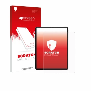 Front side of a product packaging with the brand logo upscreen. Next to it is the device Apple iPad Pro 12.9