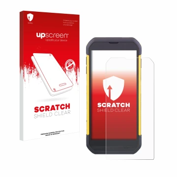 Front side of a product packaging with the brand logo upscreen. Next to it is the device Cipherlab RS35 shown with the corresp