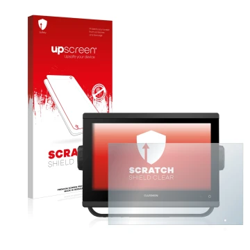 Front side of a product packaging with the brand logo upscreen. Next to it is the device Garmin GPSMAP 923 shown with the corr