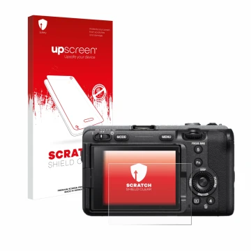 Front side of a product packaging with the brand logo upscreen. Next to it is the device Sony FX3 shown with the corresponding