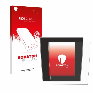 Front side of a product packaging with the brand logo upscreen. Next to it is the device Porsche Taycan 2021 Infotainment Syst