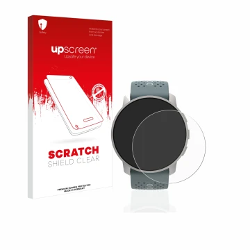 Front side of a product packaging with the brand logo upscreen. Next to it is the device Suunto 9 Peak shown with the correspo
