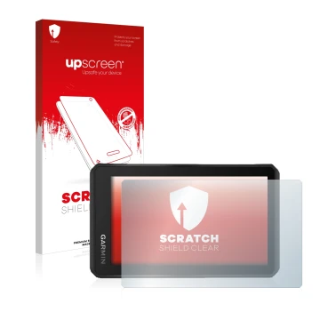Front side of a product packaging with the brand logo upscreen. Next to it is the device Garmin Tread 5.5