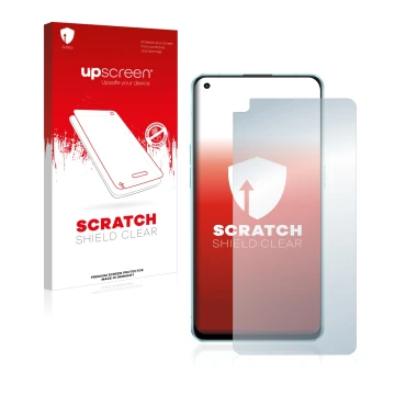 Front side of a product packaging with the brand logo upscreen. Next to it is the device Oppo Reno 6 5G shown with the corresp