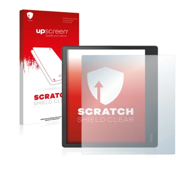 Front side of a product packaging with the brand logo upscreen. Next to it is the device Kobo Elipsa shown with the correspond