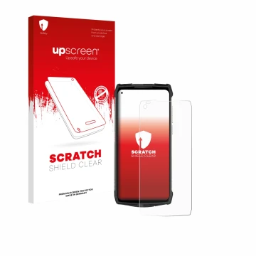 Front side of a product packaging with the brand logo upscreen. Next to it is the device Ulefone Power Armor 13 shown with the