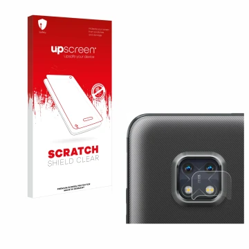Front side of a product packaging with the brand logo upscreen. Next to it is the device Nokia XR20 (ONLY Camera Lens) shown w