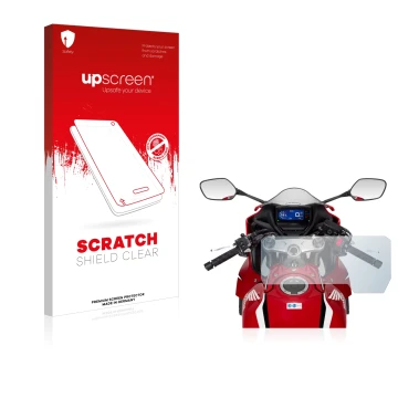 Front side of a product packaging with the brand logo upscreen. Next to it is the device Honda CBR650R 2019-2021 shown with th
