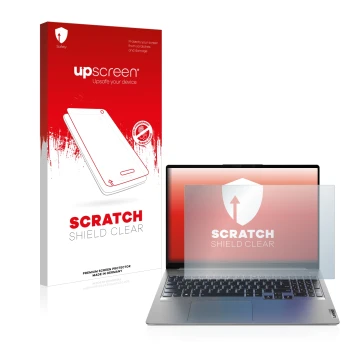 Front side of a product packaging with the brand logo upscreen. Next to it is the device Lenovo IdeaPad 5 Pro 16