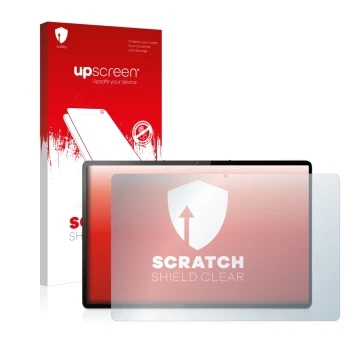 Front side of a product packaging with the brand logo upscreen. Next to it is the device Lenovo Tab P12 Pro shown with the cor