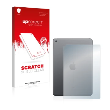 Front side of a product packaging with the brand logo upscreen. Next to it is the device Apple iPad 10.2″ WiFi 2021 (9th. Gen.
