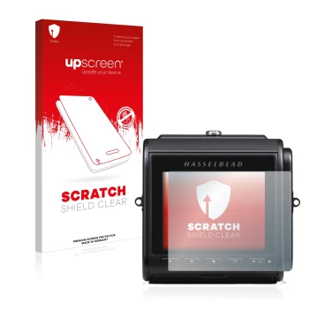 Front side of a product packaging with the brand logo upscreen. Next to it is the device Hasselblad 907X 50C shown with the co