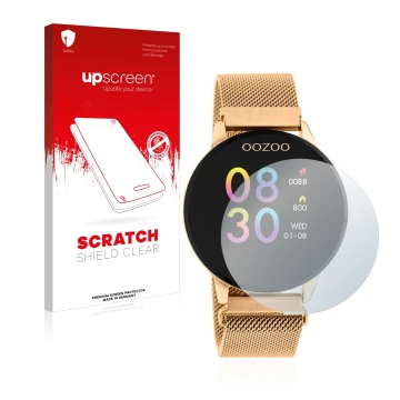Front side of a product packaging with the brand logo upscreen. Next to it is the device Oozoo Q00117 shown with the correspon