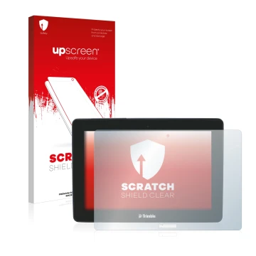 Front side of a product packaging with the brand logo upscreen. Next to it is the device Trimble GFX-750 shown with the corres