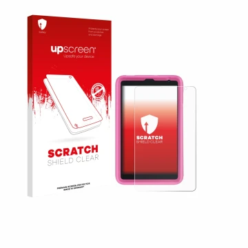 Front side of a product packaging with the brand logo upscreen. Next to it is the device Blackview Tab 6 Kids shown with the c