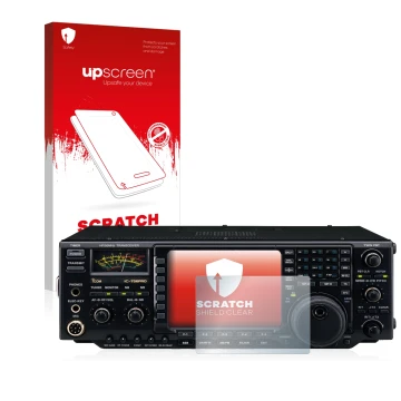 Front side of a product packaging with the brand logo upscreen. Next to it is the device Icom IC-756 Pro III shown with the co