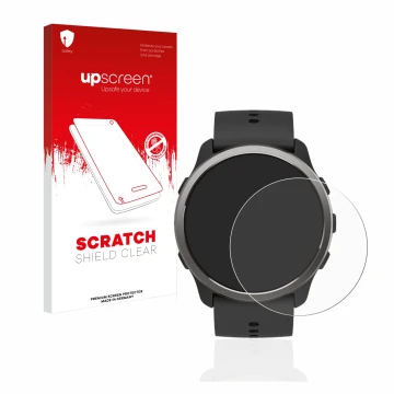 Front side of a product packaging with the brand logo upscreen. Next to it is the device Suunto 5 Peak shown with the correspo