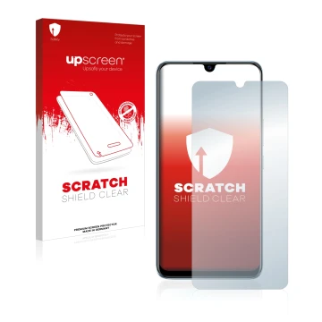 Front side of a product packaging with the brand logo upscreen. Next to it is the device Vivo V20 SE shown with the correspond