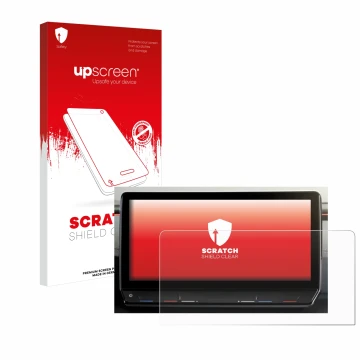 Front side of a product packaging with the brand logo upscreen. Next to it is the device Cupra Formentor 2020-2022 Infotainmen