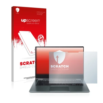 Front side of a product packaging with the brand logo upscreen. Next to it is the device Acer Chromebook Spin 514 shown with t