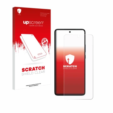 Front side of a product packaging with the brand logo upscreen. Next to it is the device Motorola Edge 30 shown with the corre