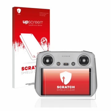 Front side of a product packaging with the brand logo upscreen. Next to it is the device DJI RC Controller shown with the corr