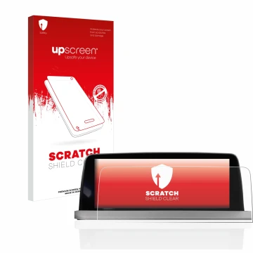 Front side of a product packaging with the brand logo upscreen. Next to it is the device BMW X3 G01 2017-2021 Infotainment Sys