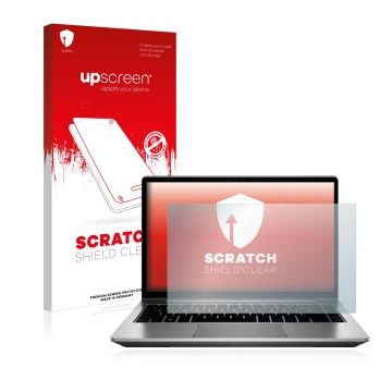 Front side of a product packaging with the brand logo upscreen. Next to it is the device HP ProBook 640 G8 shown with the corr