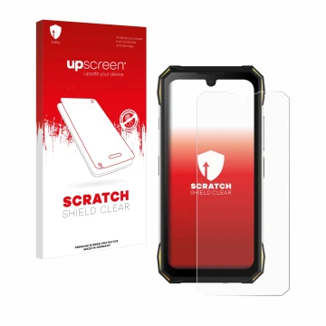 Front side of a product packaging with the brand logo upscreen. Next to it is the device Doogee S89 Pro shown with the corresp