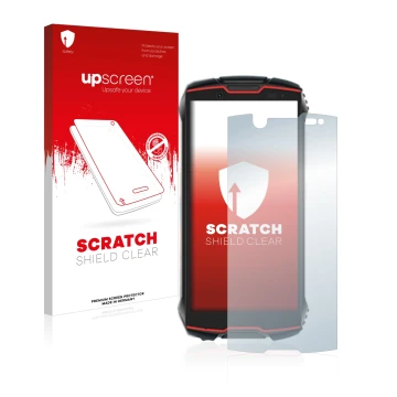 Front side of a product packaging with the brand logo upscreen. Next to it is the device Cubot King Kong Mini 2 Pro shown with