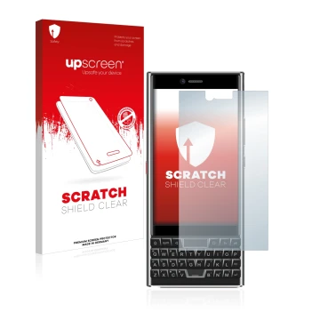 Front side of a product packaging with the brand logo upscreen. Next to it is the device Unihertz Titan Slim shown with the co