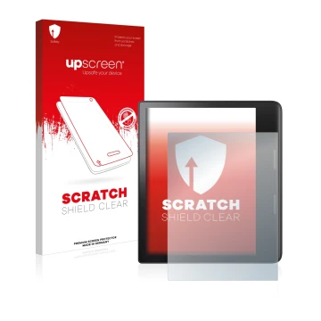 Front side of a product packaging with the brand logo upscreen. Next to it is the device Tolino Epos 3 shown with the correspo