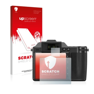 Front side of a product packaging with the brand logo upscreen. Next to it is the device Hasselblad X2D 100C shown with the co