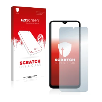 Front side of a product packaging with the brand logo upscreen. Next to it is the device Xiaomi Poco M5 shown with the corresp