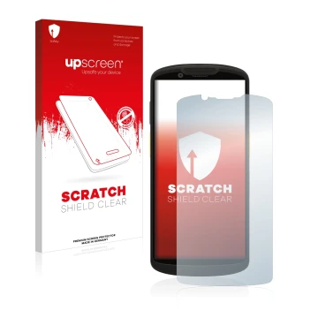 Front side of a product packaging with the brand logo upscreen. Next to it is the device Zebra TC58 shown with the correspondi