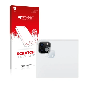 Front side of a product packaging with the brand logo upscreen. Next to it is the device Apple iPad Pro 12.9