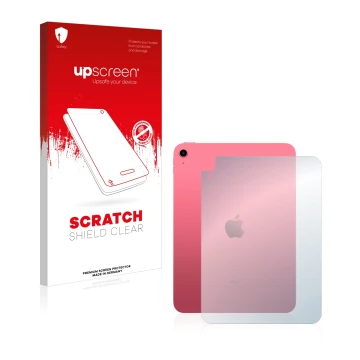 Front side of a product packaging with the brand logo upscreen. Next to it is the device Apple iPad 10.9
