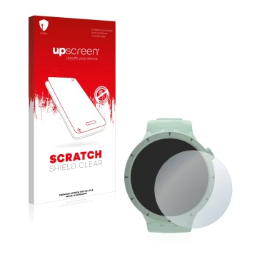 Front side of a product packaging with the brand logo upscreen. Next to it is the device Swatch Big Bold Bioceramic shown with