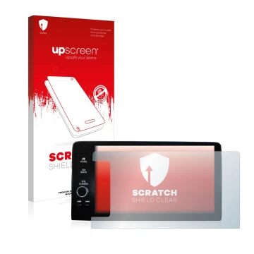 Front side of a product packaging with the brand logo upscreen. Next to it is the device Honda HR-V 2022 Navigationssystem rig