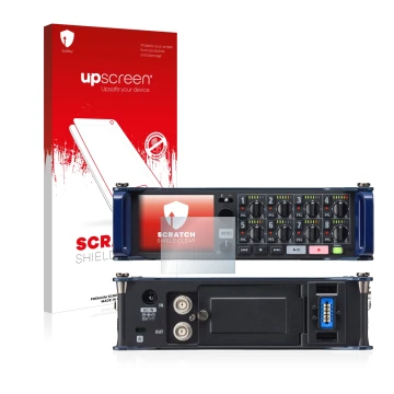 Front side of a product packaging with the brand logo upscreen. Next to it is the device Zoom F8 field recorder shown with the