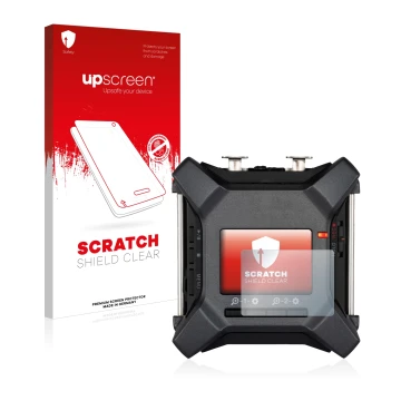 Front side of a product packaging with the brand logo upscreen. Next to it is the device Zoom F3 field recorder shown with the
