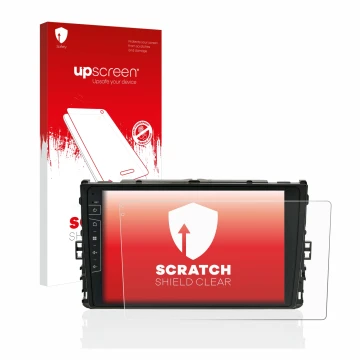 Front side of a product packaging with the brand logo upscreen. Next to it is the device Dynavin D8-DF63 10.1