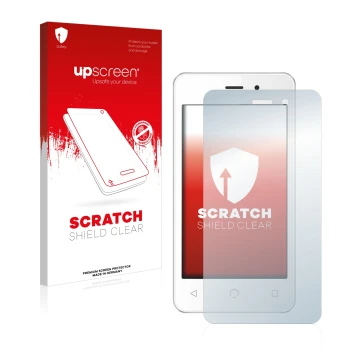 Front side of a product packaging with the brand logo upscreen. Next to it is the device NUU Mobile A1 shown with the correspo