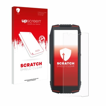 Front side of a product packaging with the brand logo upscreen. Next to it is the device Cubot King Kong Mini 3 shown with the