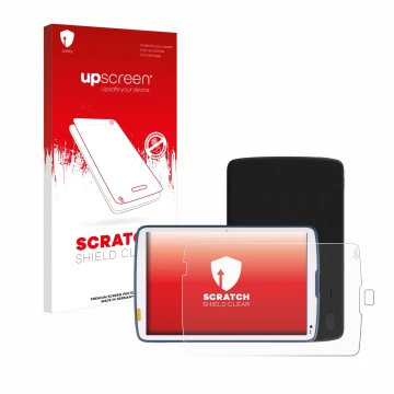 Front side of a product packaging with the brand logo upscreen. Next to it is the device Zebra ET45 10.1